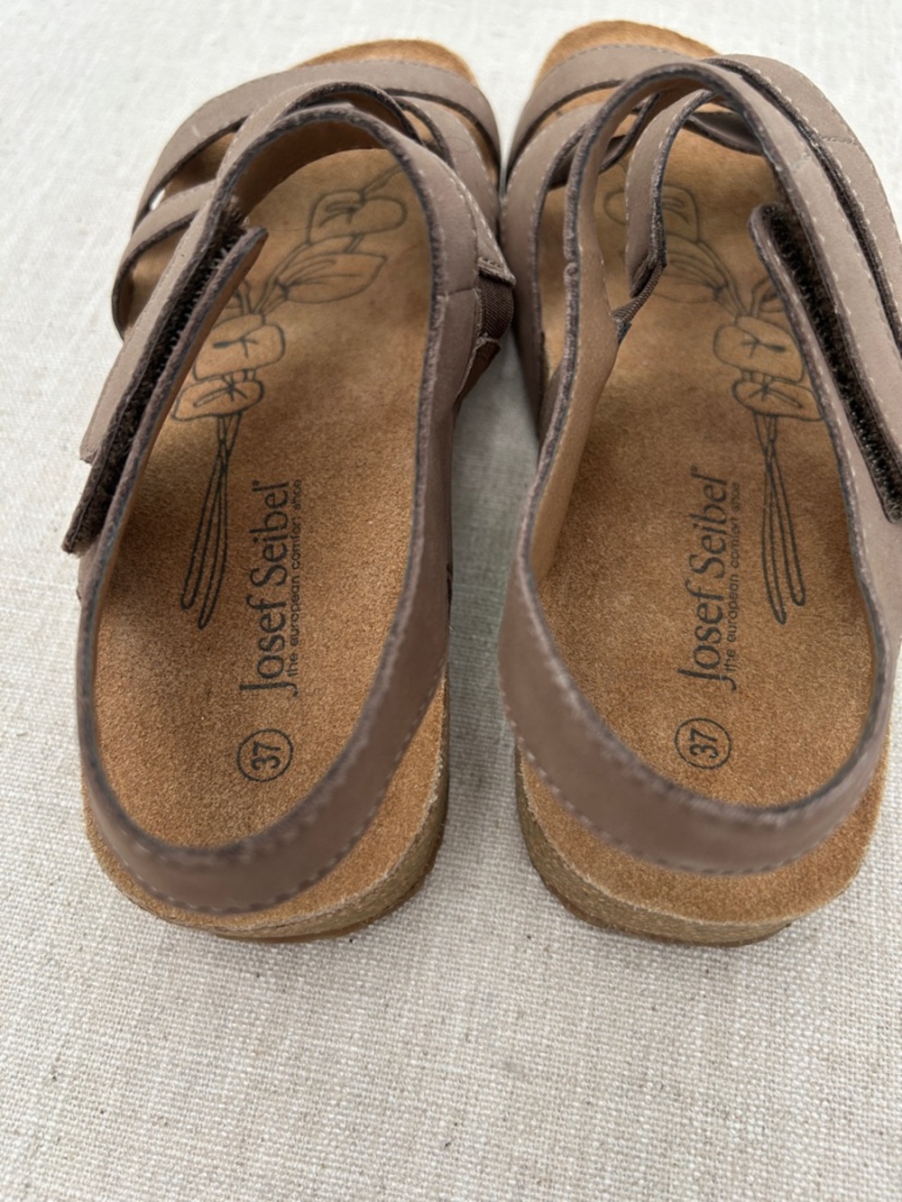 Josef Seibel Sandals Women's 37 Tan Comfort Beach Resort - Picture 9 of 9